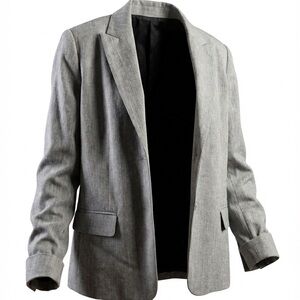 Tahari woman’s form fit Gray Heathered Gray Blazer medium 8